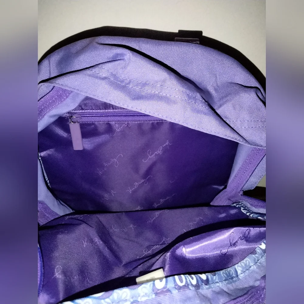 Vera Bradley Lavender Purple & Paisley Pattern Multi Pocket Backpack (NEW-NWT)